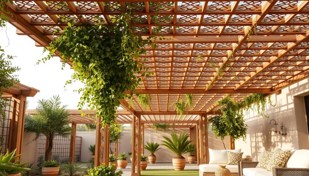 برجولات خشبية وحديدية