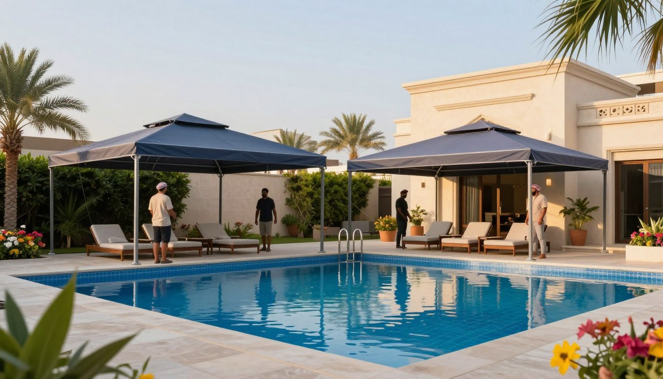 مظلات مسابح الجبيل