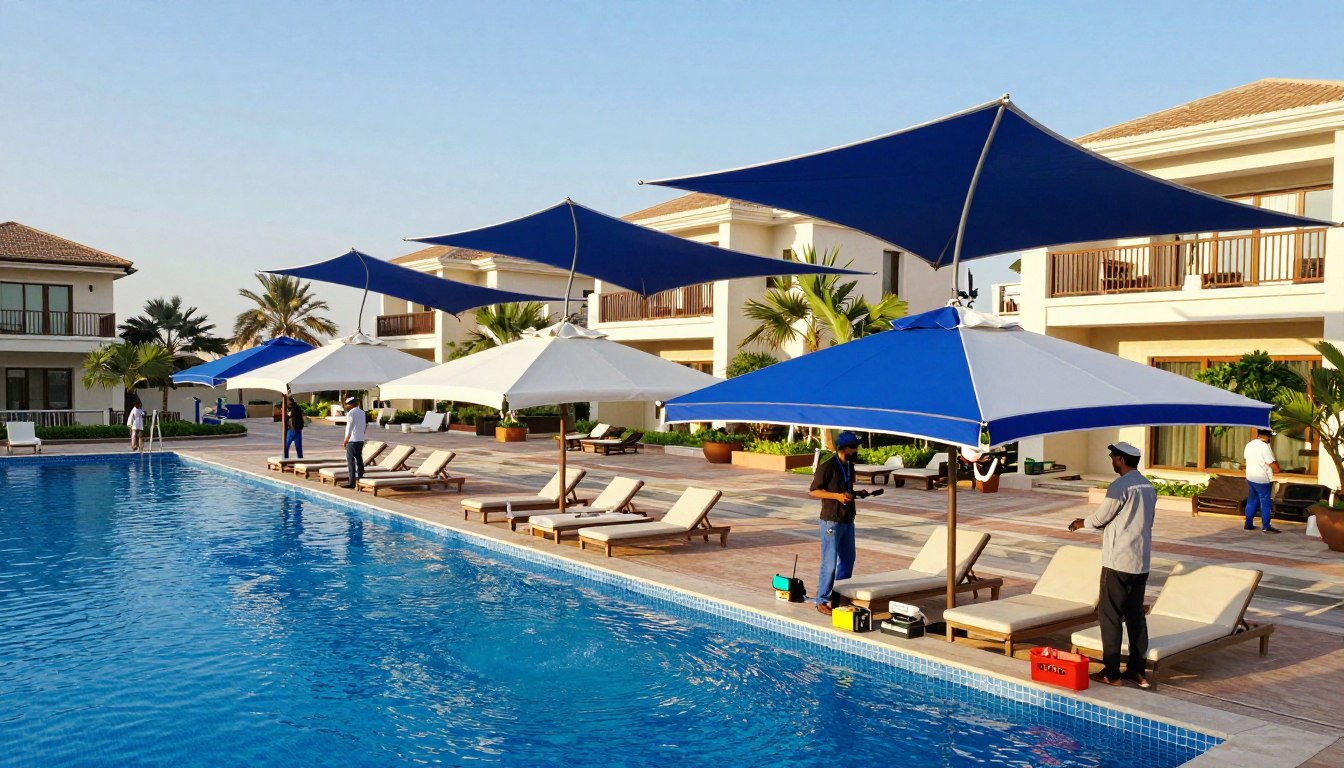مظلات مسابح الخبر: حلول شاملة لحماية فائقة من الشمس