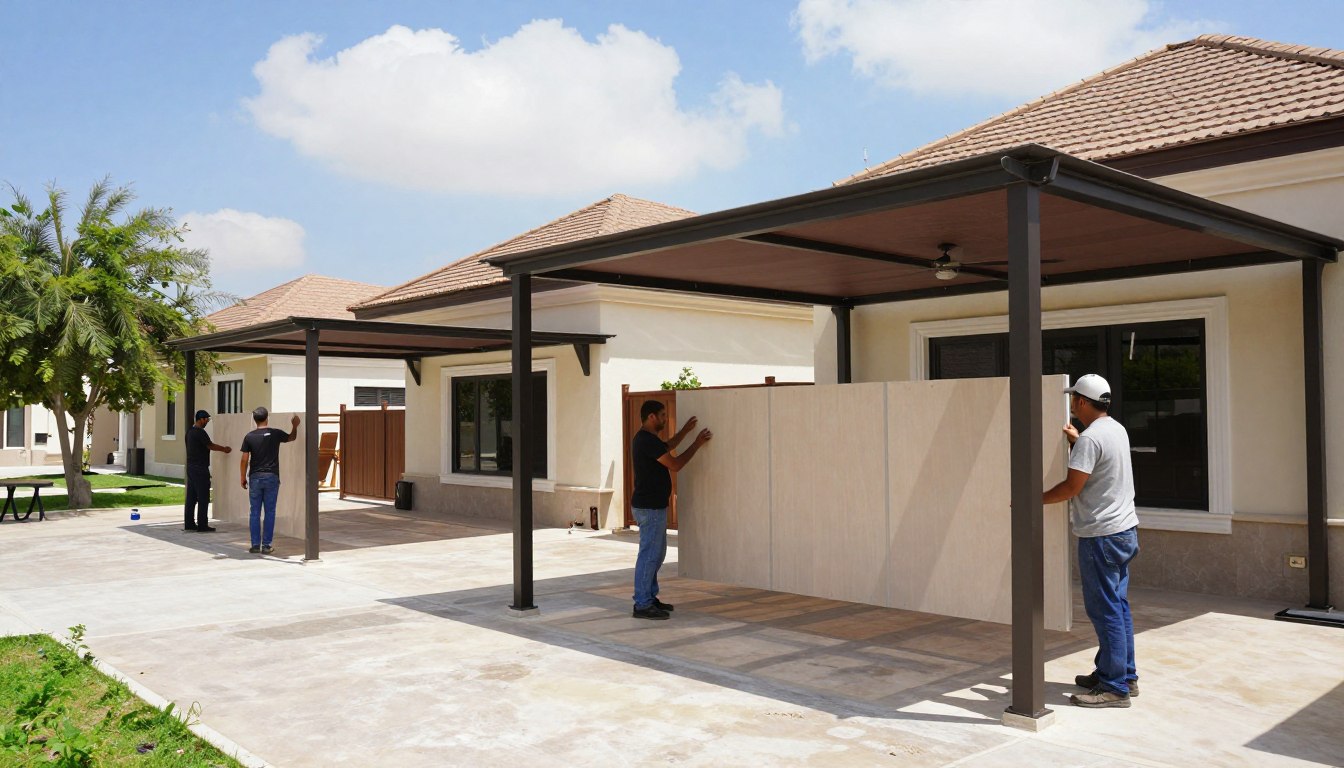 تركيب سواتر في حي المطار