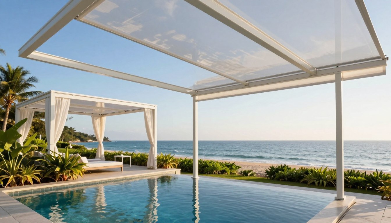 مظلات لكسان للمسابح والشرفات في حي الشاطئ: خصوصية وأناقة للاستمتاع بمنظر البحر