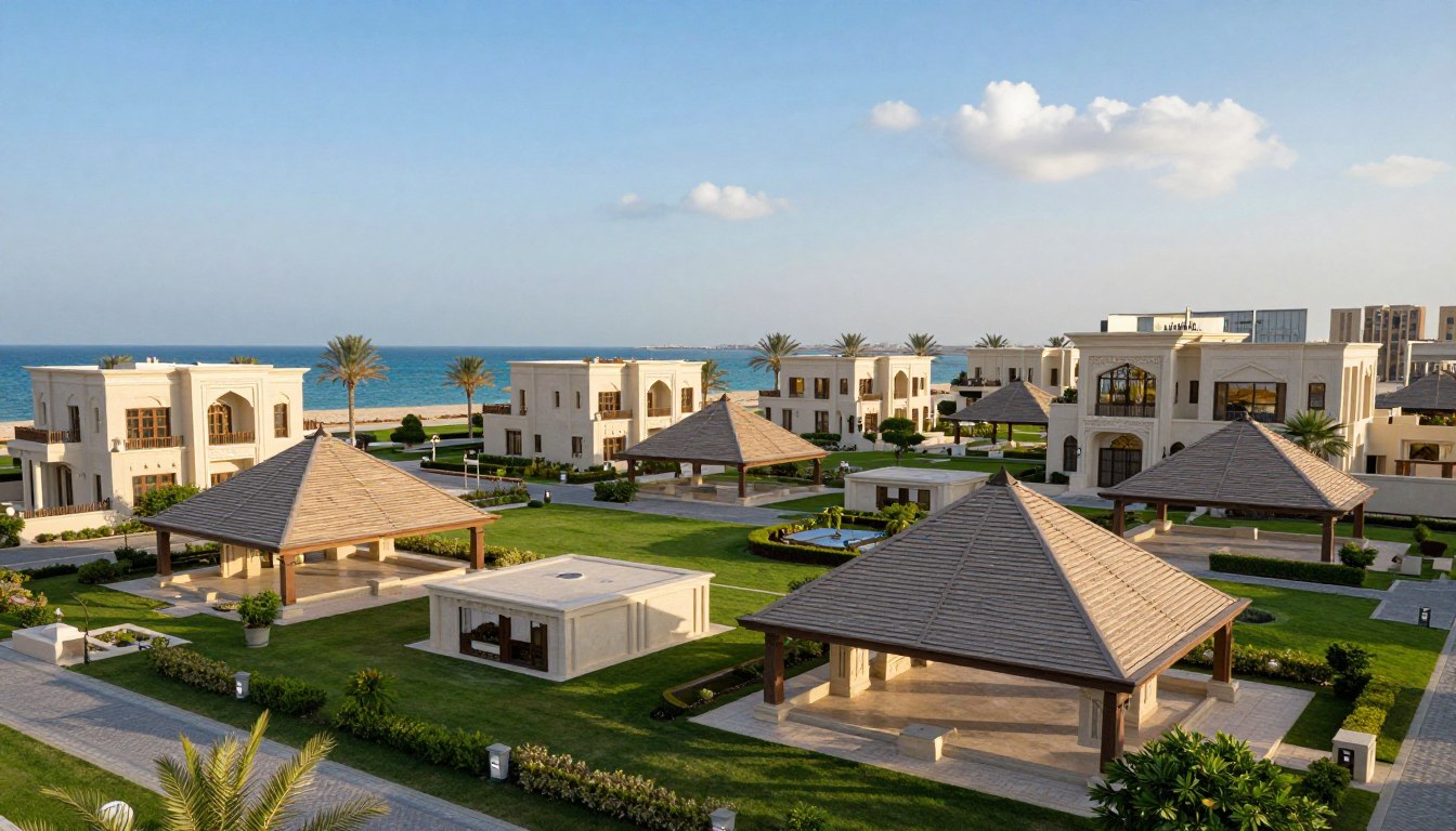 مظلات هرمية للفيلات في حي السيف وحي غرناطة: لمسة معمارية مميزة لكورنيش الدمام